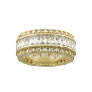 Balara Wide CZ Band Ring - Gold